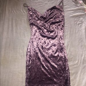 Crushed velvet body con dress